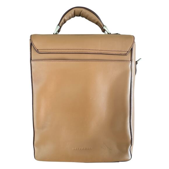Levenger Leather Wine Carrier Tote Tan Travel Picnic Bag Vintage Hard To Find - Picture 3 of 11